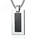 Europe and the United States pure titanium inlaid carbon fiber pendant fashion brand stainless steel jewelry men's simple necklace factory direct supply